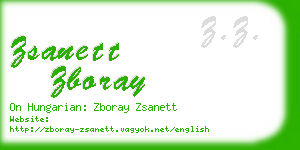 zsanett zboray business card